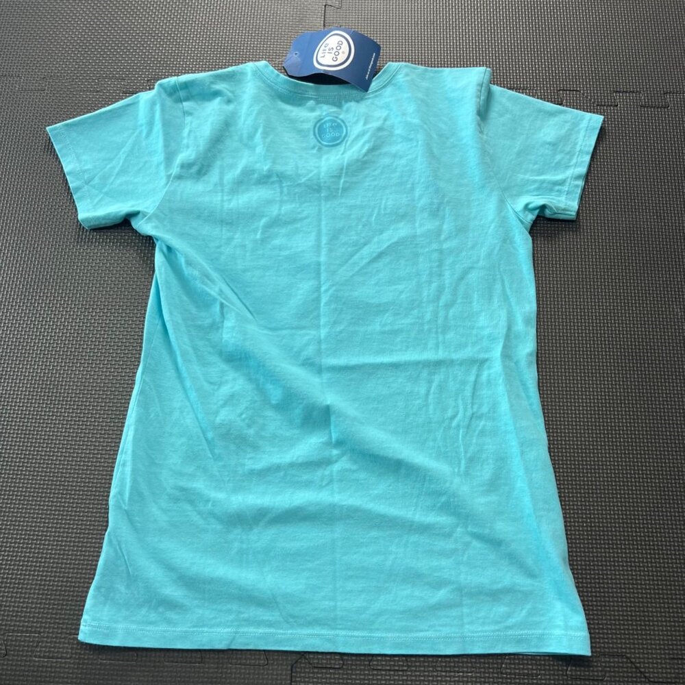Life Is Good Womens Crusher Vee Adirondack Duet Graphic T-Shirt XS Blue - Picture 2 of 5
